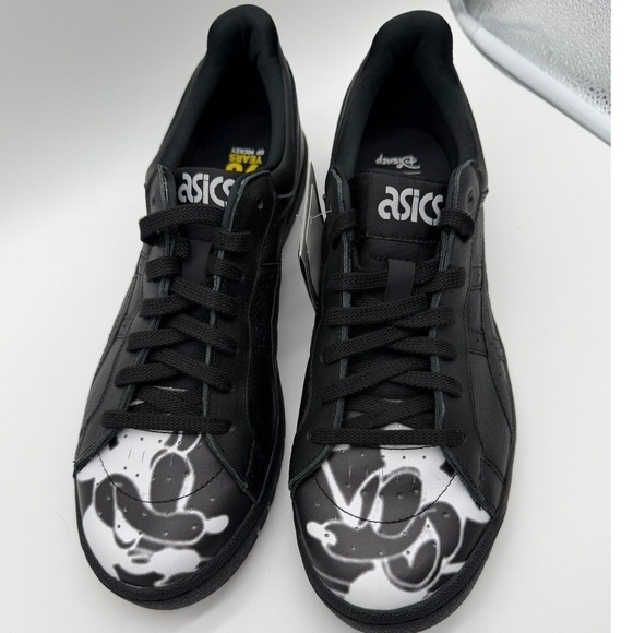 adidas Other - Asics Men's Size 11 Disney Gel- PTG Micky Mouse 90th Black Leather Sneaker 0023